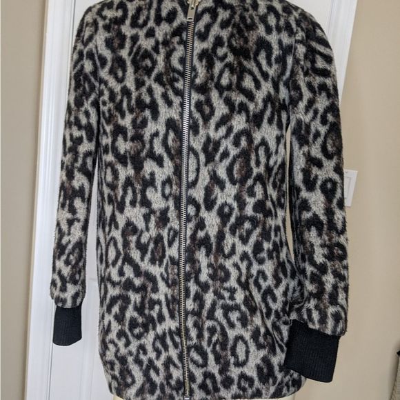 Aritzia Wilfred free leopard wool blend jacket - Picture 8 of 12